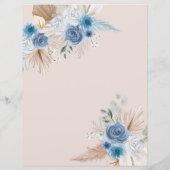 Budget Boho Dusty Blue Pampas Save the Date (Achterkant)