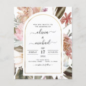 Budget Boho Dusty Pink Burgundy Weddenschap (Voorkant)