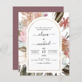 Budget Boho Dusty Pink Burgundy Weddenschap