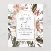 Budget Boho Dusty Pink Burgundy Weddenschap (Voorkant)