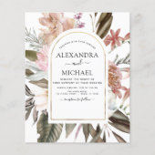 Budget Boho Dusty Pink Burgundy Weddenschap (Voorkant)