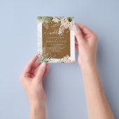 BUDGET BOHO Earth Color Pampas Grass Wedding Flyer (Hand)