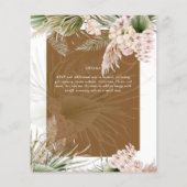 BUDGET BOHO Earth Color Pampas Grass Wedding Flyer (Achterkant)