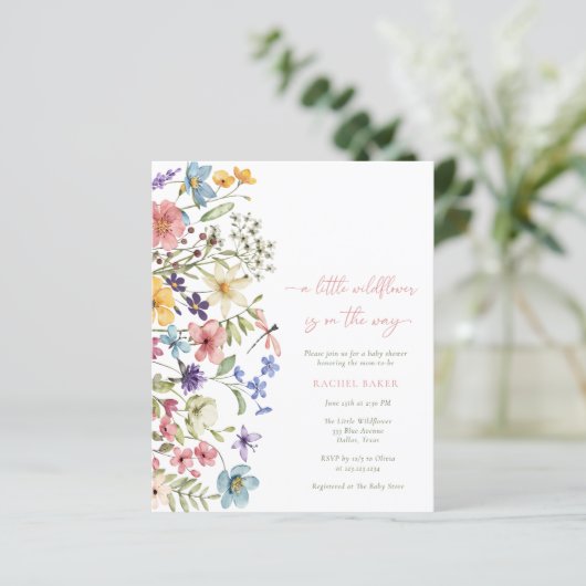 Budget Boho Een Kleine Wildflower Meisje Baby show (Staand voorkant)