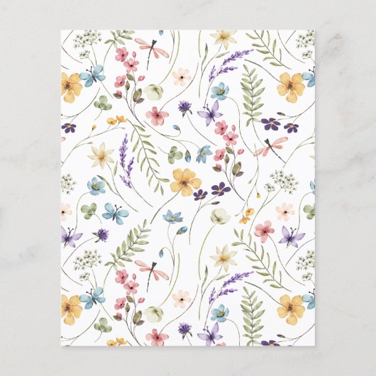 Budget Boho Een Kleine Wildflower Meisje Baby show (Achterkant)