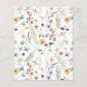 Budget Boho Een Kleine Wildflower Meisje Baby show Flyer (Achterkant)