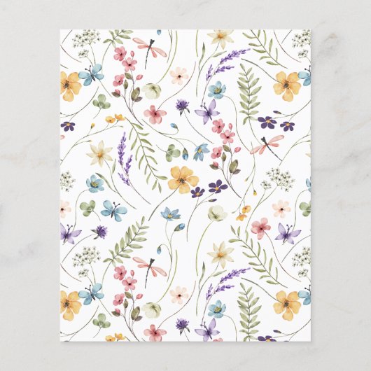 Budget Boho Een Kleine Wildflower Meisje Baby show Flyer (Achterkant)