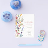 Budget Boho Een Kleine Wildflower Meisje Baby show Flyer (Enkel)