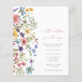 Budget Boho Een Kleine Wildflower Meisje Baby show Flyer (Voorkant)