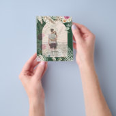 BUDGET BOHO Emerald Green BOHO Floral Pink Weddens Flyer (Hand)