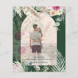BUDGET BOHO Emerald Green BOHO Floral Pink Weddens Flyer