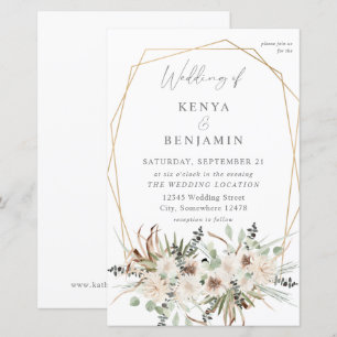 Budget Boho Eucalyptus & Beige Floral Weddenschap 