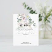 Budget Boho Eucalyptus Florals Weddenschap Details (Staand voorkant)