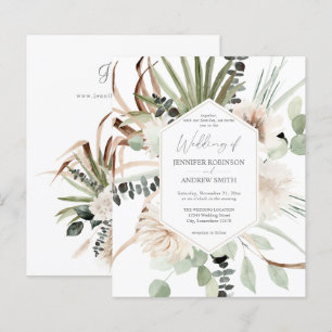 Budget Boho Eucalyptus Palm Leaf & Floral Wedding