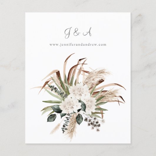 Budget Boho Eucalyptus Palm Leaf & Floral Wedding  (Achterkant)