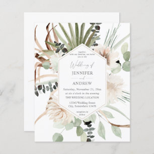 Budget Boho Eucalyptus Palm Leaf & Floral Wedding 
