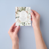 Budget Boho Eucalyptus Palm Leaf & Floral Wedding  Flyer (Hand)