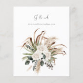 Budget Boho Eucalyptus Palmblad & Bloem Bruiloft Flyer (Achterkant)