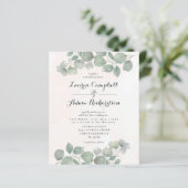 Budget Boho Eucalyptus Waterverf Sage Green Coral (Staand voorkant)