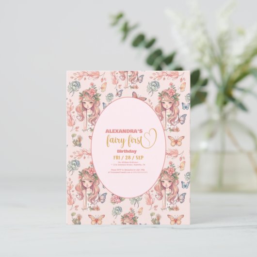 Budget Boho Fairy Eerste Meisje's 1e Verjaardag (Staand voorkant)