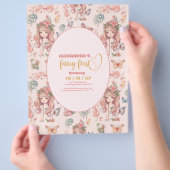 Budget Boho Fairy Eerste Meisje's 1e Verjaardag Flyer (Hand)