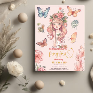Budget Boho Fairy Eerste Meisje's 1e Verjaardag Flyer