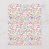 Budget Boho Fiets Bloem Baby Shower Uitnodiging (Achterkant)