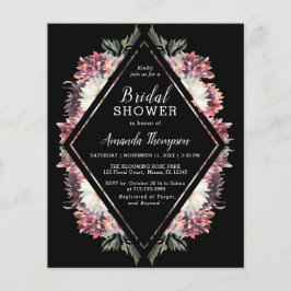 Budget Boho Floral Black Bridal Shower