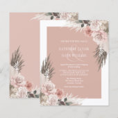 Budget Boho Floral Blush Pink Wedding (Voorkant / Achterkant)