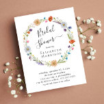 Budget Boho Floral Bridal Shower<br><div class="desc">Een budgetvriendelijke,  op boho geïnspireerde bridale doucheuitnodiging met een waterverf van bloemen in het wild en "Vrijgezellenfeest" in een elegant wasscript.</div>