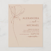 Budget Boho Floral bruiloft uitnodigingen (Voorkant)