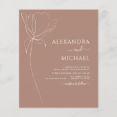 Budget Boho Floral bruiloft uitnodigingen Flyer (Voorkant)