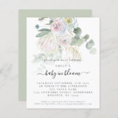 Budget Boho Floral Eucalyptus Baby in Bloom Invite (Voorkant / Achterkant)