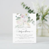 Budget Boho Floral Eucalyptus Baby in Bloom Invite (Staand voorkant)