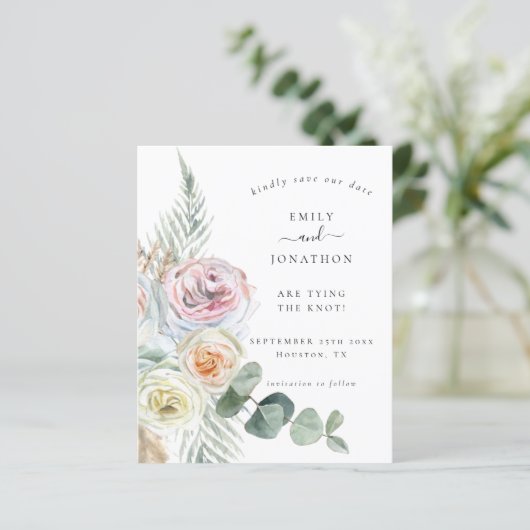 Budget Boho Floral Eucalyptus Weduwsdatum (Staand voorkant)