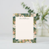 Budget Boho Floral Green Baby shower Dank u (Staand voorkant)