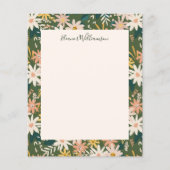 Budget Boho Floral Green Baby shower Dank u (Voorkant)