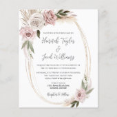 Budget Boho Floral Pampas Grass Wedding (Voorkant)