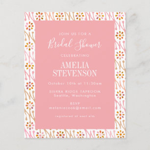 Budget Boho Floral Roos Pink Vrijgezellenfeest Uit