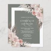 Budget Boho Floral Sage Green Wedding (Voorkant / Achterkant)