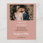 Budget Boho Floral Terracotta Photo Fall Wedding (Achterkant)