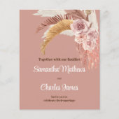 Budget Boho Floral Terracotta Photo Fall Wedding (Voorkant)