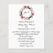 Budget Boho Floral Wedding Invitation Greenery (Voorkant)