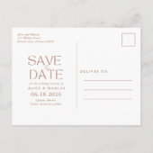 Budget Boho Floral Wedding Save the Date Aankondigingskaart (Achterkant)