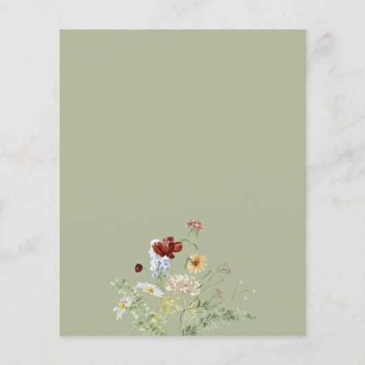 Budget Boho Florals Baby shower (Achterkant)