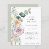 Budget Boho Florals Eucalyptus Weddenschap (Voorkant / Achterkant)