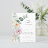 Budget Boho Florals Eucalyptus Weddenschap (Staand voorkant)
