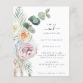 Budget Boho Florals Eucalyptus Weddenschap (Voorkant)