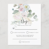 Budget Boho Florals Eucalyptus Wedding RSVP (Voorkant)