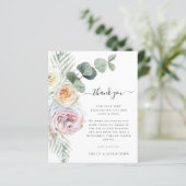 Budget Boho Florals Foliage Weddenschap Dank je (Staand voorkant)